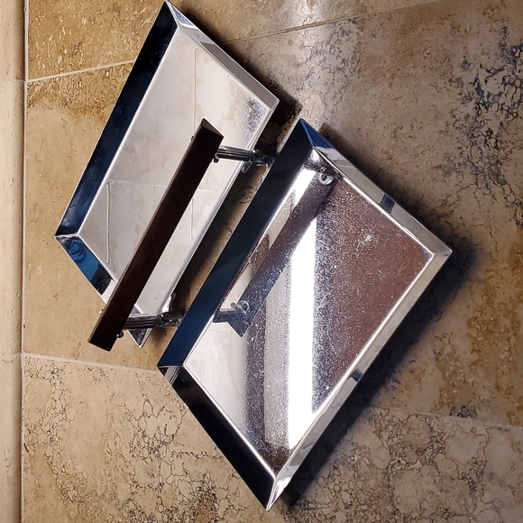 Manning & Bowman 30s folding tray teak chrome deco - Picture 1 of 3